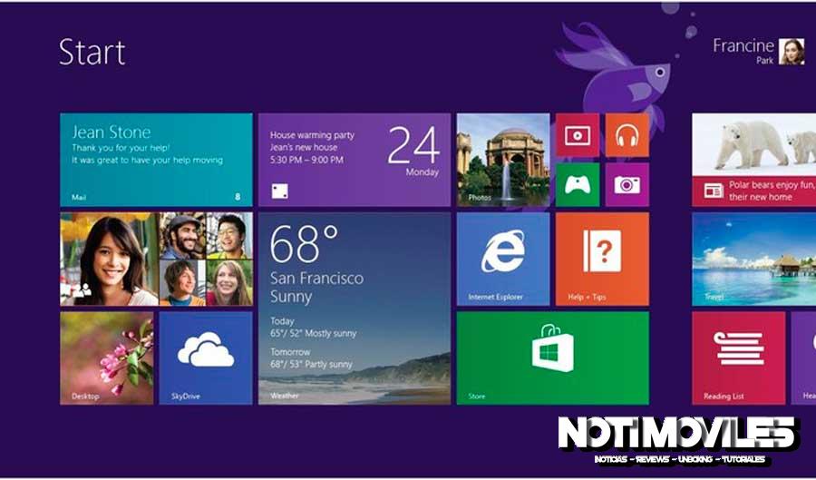 Microsoft lanzó la primera muestra pública Windows 8.1