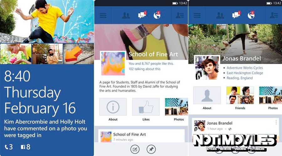 Facebook para Windows Phone 8 se actualiza a 5.0