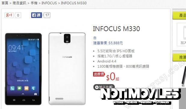 InFocus M330, Smartphone de 5.5 pulgadas y ocho núcleos