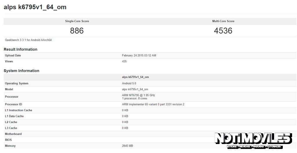 Geekbench Muestra lo Que es Capaz el MediaTek MT6795