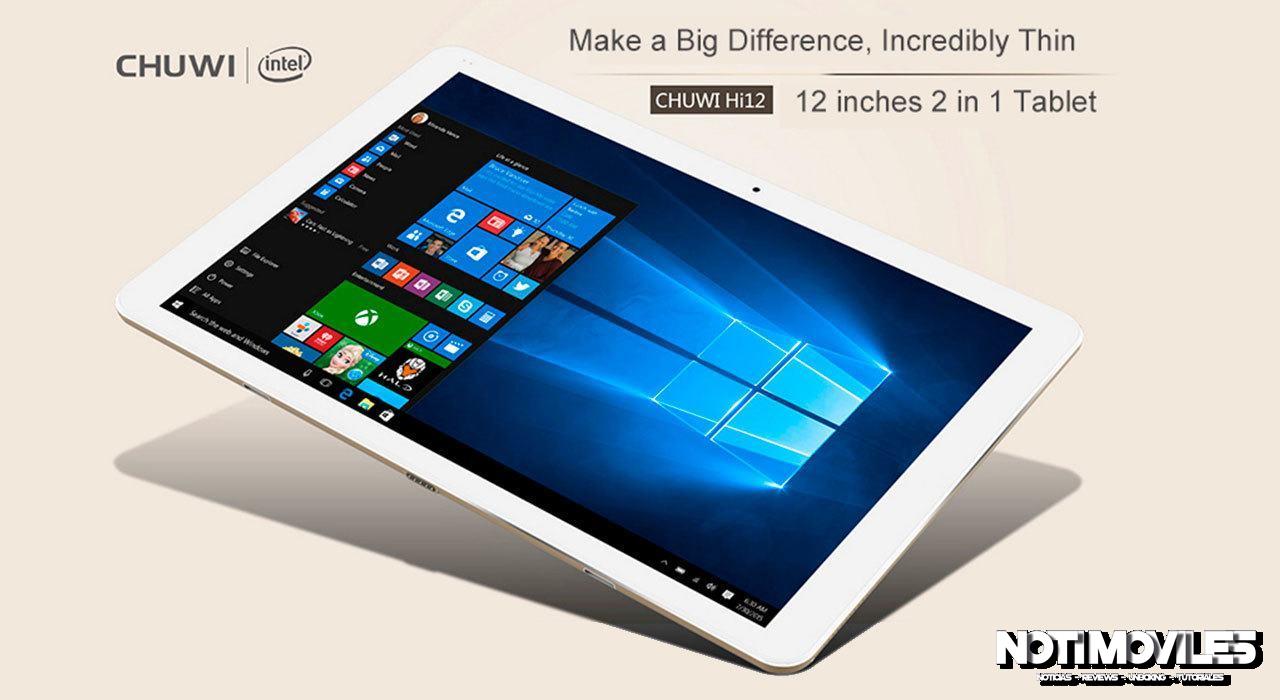 El Chuwi Hi12 Tiene Pantalla 12″ QHD, Intel Z8300, 4GB RAM, y 11.000 mAh Chuwi Hi12