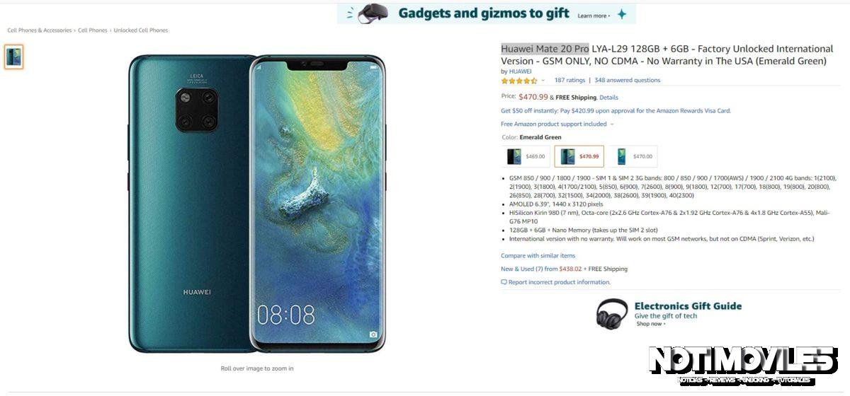 Oferta: Mate 20 Pro por $ 470 (con todas las aplicaciones de Google) es un valor loco
